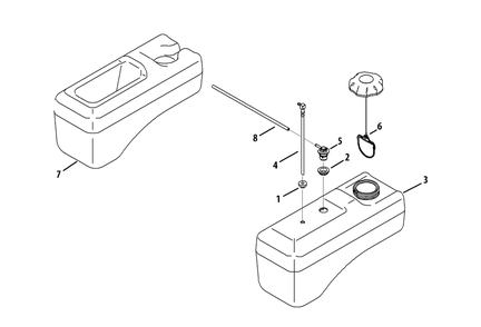 Fuel Tank Diagram and Parts List for Z-FORCES48 (17AI5BHB-17AI5BHB010)(2013) Cub Cadet Lawn Tractor